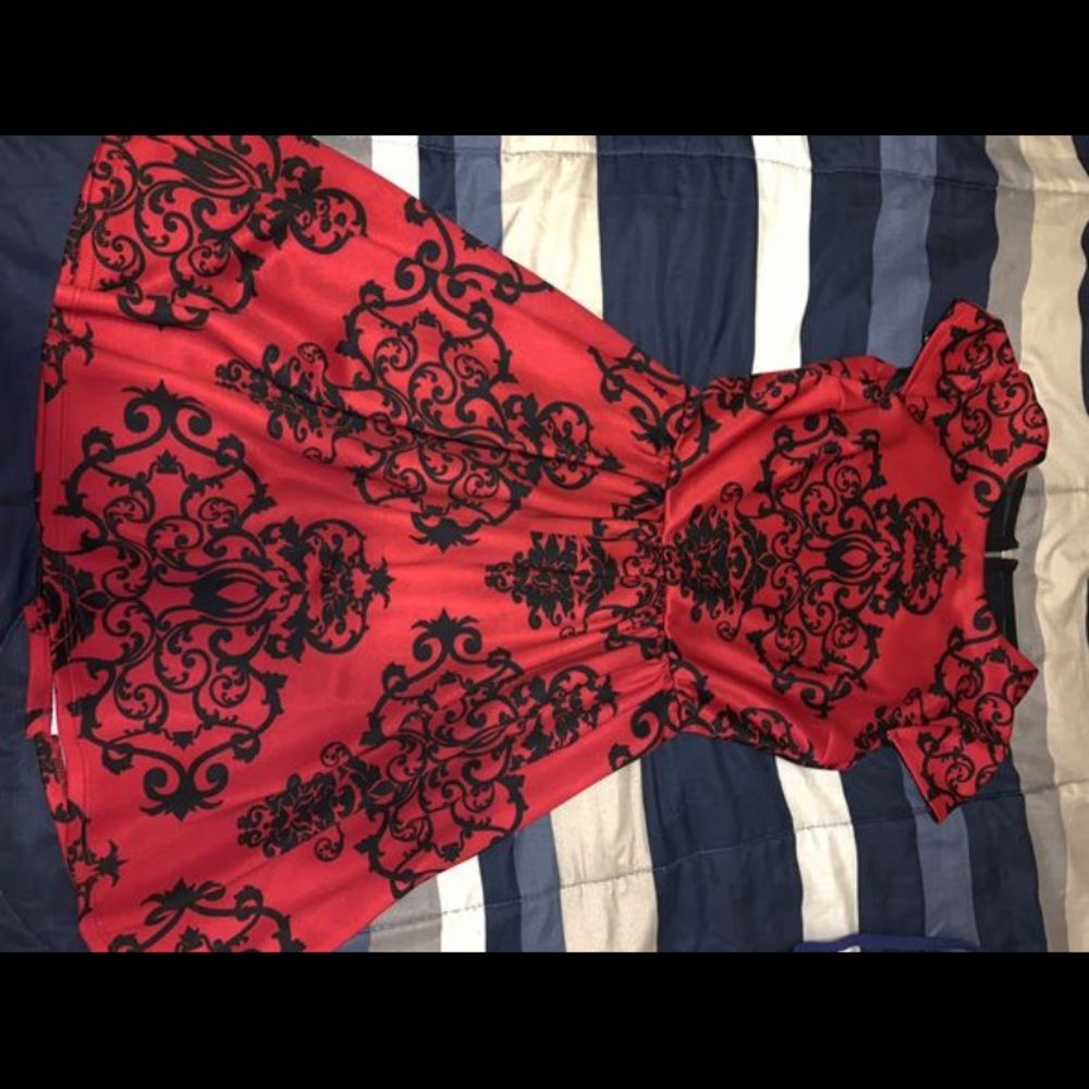 Red cocktail dress